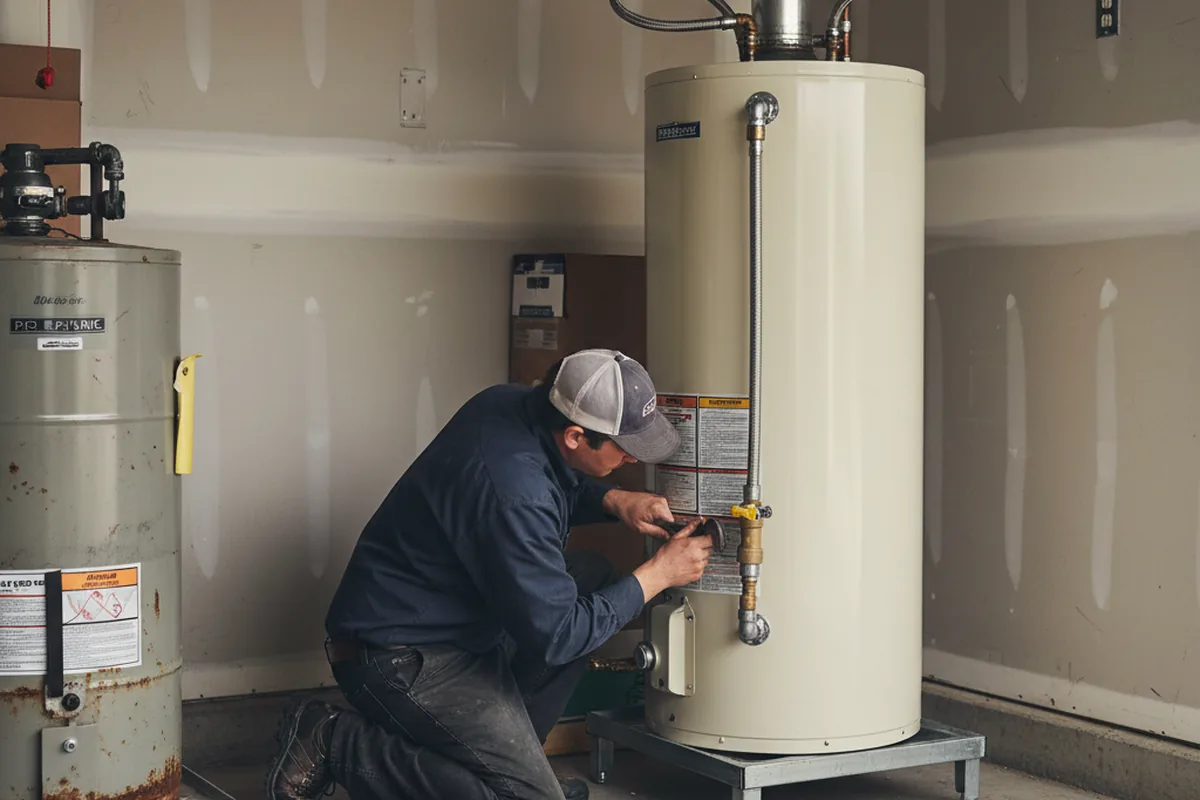 Water heater and shutoff valve replacement in Wyandanch